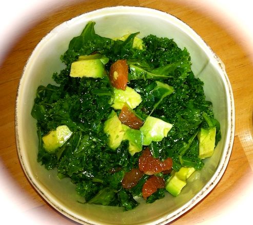 Raw Kale & Grapefruit Salad